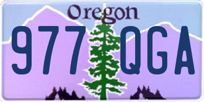 OR license plate 977QGA