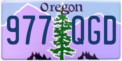 OR license plate 977QGD