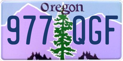 OR license plate 977QGF