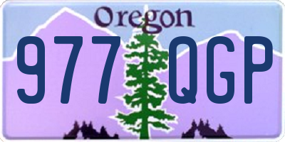 OR license plate 977QGP