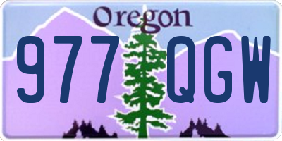 OR license plate 977QGW