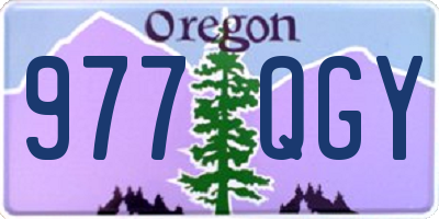 OR license plate 977QGY