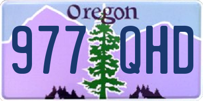 OR license plate 977QHD