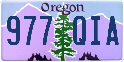 OR license plate 977QIA