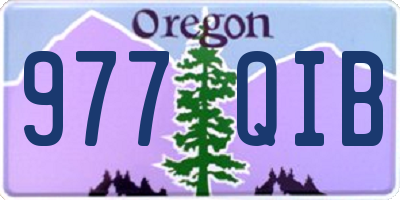 OR license plate 977QIB