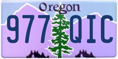 OR license plate 977QIC