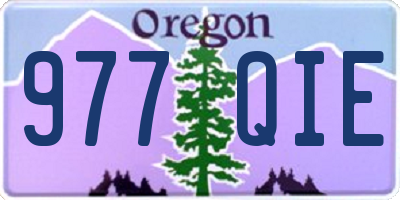 OR license plate 977QIE