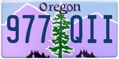 OR license plate 977QII