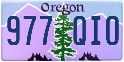 OR license plate 977QIO