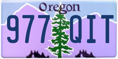 OR license plate 977QIT