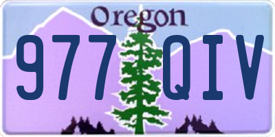 OR license plate 977QIV