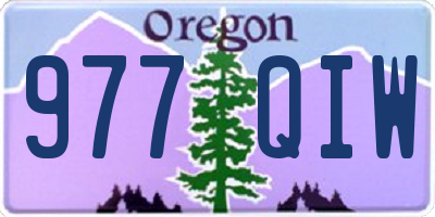 OR license plate 977QIW