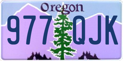 OR license plate 977QJK