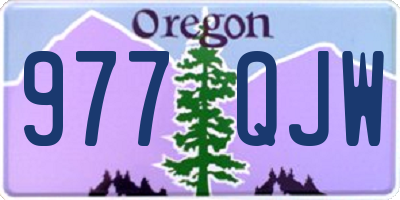 OR license plate 977QJW