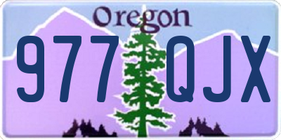 OR license plate 977QJX