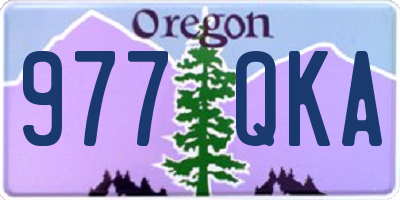 OR license plate 977QKA