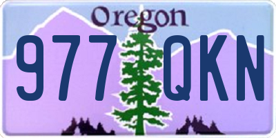 OR license plate 977QKN