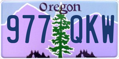 OR license plate 977QKW
