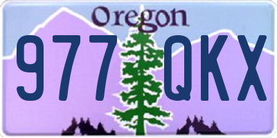 OR license plate 977QKX