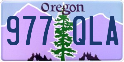 OR license plate 977QLA