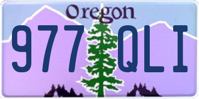 OR license plate 977QLI