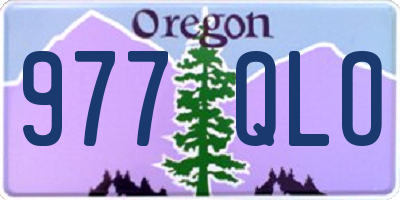 OR license plate 977QLO