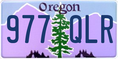 OR license plate 977QLR