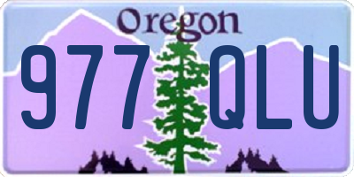 OR license plate 977QLU