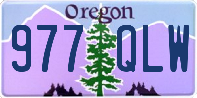 OR license plate 977QLW