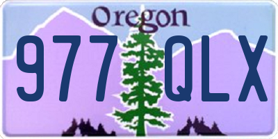OR license plate 977QLX