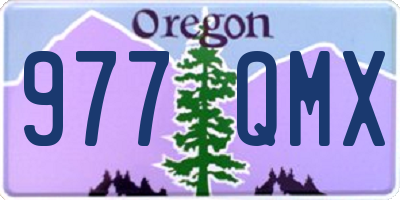OR license plate 977QMX