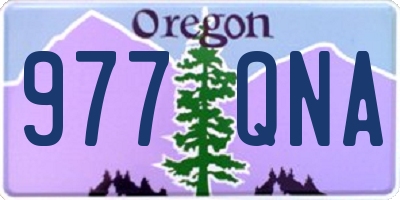 OR license plate 977QNA