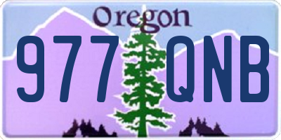 OR license plate 977QNB