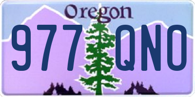OR license plate 977QNO