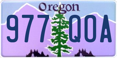 OR license plate 977QOA