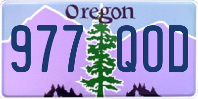 OR license plate 977QOD