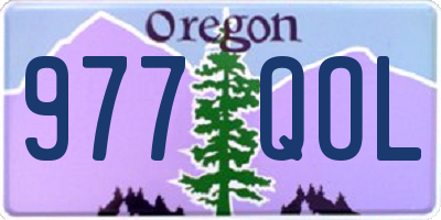 OR license plate 977QOL