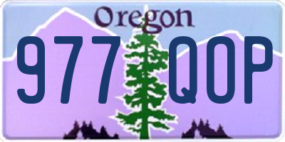 OR license plate 977QOP