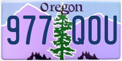 OR license plate 977QOU