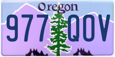 OR license plate 977QOV