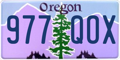 OR license plate 977QOX