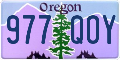 OR license plate 977QOY