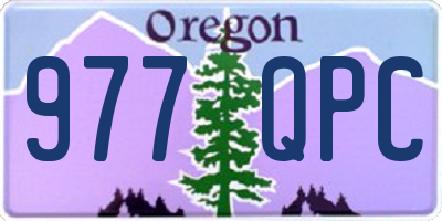 OR license plate 977QPC
