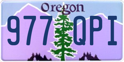 OR license plate 977QPI
