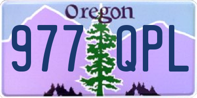 OR license plate 977QPL