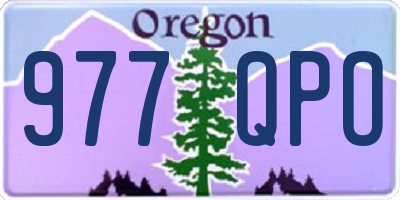 OR license plate 977QPO