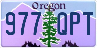 OR license plate 977QPT