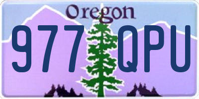 OR license plate 977QPU