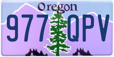 OR license plate 977QPV