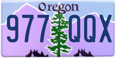 OR license plate 977QQX